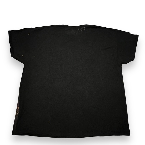 Halloween Bleached Tee Shirt Ghosts Skull Short Sleeve Black Spooky Unisex 3x - Picture 3 of 4